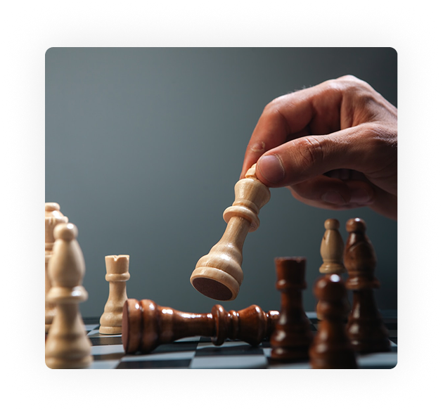 Chess pieces representing strategic thinking and competitive advantage in the AI era